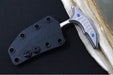 Microtech Marfione Select BEE Push Dagger - 440C Stonewashed Wharncliffe Serrated Blade / Stonewashed Titanium Handles / Blue Accents / Kydex IWB Sheath - Northwest Knives