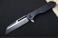 Heretic Knives Jinn Flipper - Black Anodized Aluminum Handle / Two-Toned Finished Blade / Sheepsfoot Style - Northwest Knives