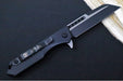 Heretic Knives Jinn Flipper - Black Anodized Aluminum Handle / Two-Toned Finished Blade / Sheepsfoot Style - Northwest Knives