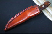 Bloodworth Custom Knives Fixed Blade - Loveless Hunter - Drop Point Blade - ABEL Carbon Steel - Ironwood Handle - Northwest Knives