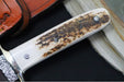 Bloodworth Custom Knives Fixed Blade - Cowboy Bowie - Carbon Steel - Stag Horn Handle - Northwest Knives