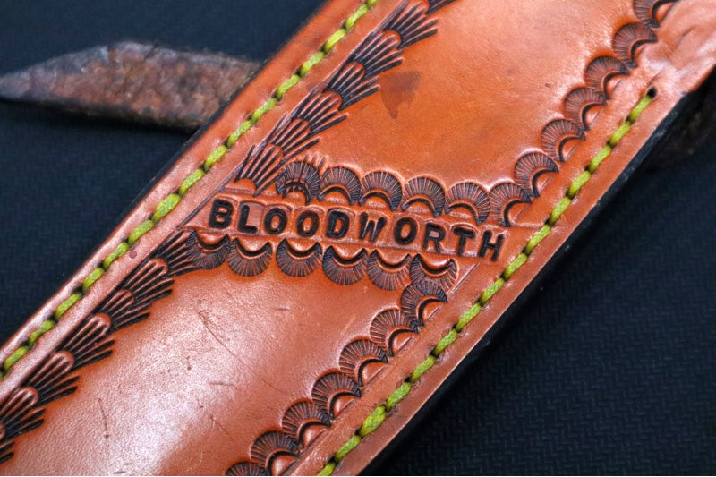 Bloodworth Custom Knives Fixed Blade - Cowboy Bowie - Carbon Steel - Stag Horn Handle - Northwest Knives
