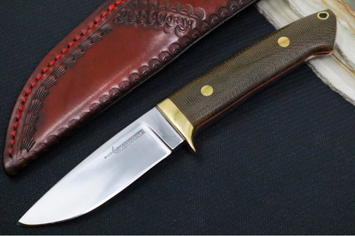 Bloodworth Custom Knives Fixed Blade - Loveless Hunter - Carbon Steel Blade - Micarta Handle - Northwest Knives