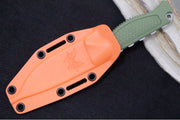 Benchmade 15006-1 Steep Country Fixed Blade - CPM-S30V Steel / Stonewashed Finish / Dark Olive Santoprene Handle / Black & Orange Boltaron Sheath - Northwest Knives