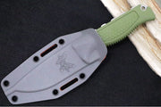 Benchmade 15006-1 Steep Country Fixed Blade - CPM-S30V Steel / Stonewashed Finish / Dark Olive Santoprene Handle / Black & Orange Boltaron Sheath - Northwest Knives