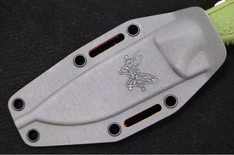 Benchmade 15006-1 Steep Country Fixed Blade - CPM-S30V Steel / Stonewashed Finish / Dark Olive Santoprene Handle / Black & Orange Boltaron Sheath - Northwest Knives