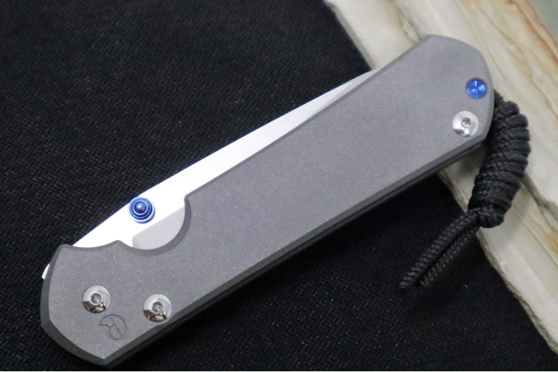 Chris Reeve Knives Large Sebenza 31 LEFT HAND - Insingo Blade / CPM-Magnacut Steel / Titanium Handle / Blue Accents L31-1009 - Northwest Knives