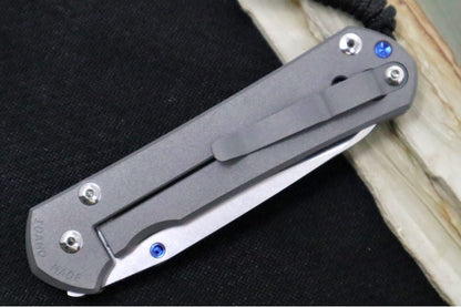 Chris Reeve Knives Large Sebenza 31 LEFT HAND - Insingo Blade / CPM-Magnacut Steel / Titanium Handle / Blue Accents L31-1009