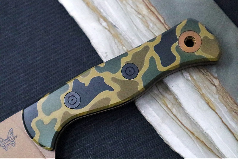 Benchmade 4010FE-2601 Station Kitchen Knife Limited Edition - FDE Finish / CPM-154 Steel / Camo Anodized Aluminum Handle - Made in Portland, Oregon USA - Northwest Knives