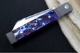 Jack Wolf Knives Purple Abalone Feel Good Jack Flipper - Purple Abalone & Titanium Handle / Titanium Liners & Bolsters / CPM-S90V Steel - Northwest Knives