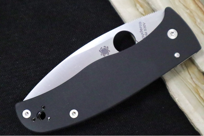 Spyderco Bodacious - Black G-10 Handle / CPM-S30V Steel / Satin Leaf Shaped Blade C263GP