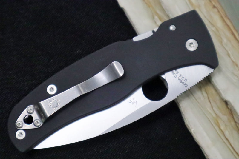 Spyderco Bodacious - Black G-10 Handle / CPM-S30V Steel / Satin Leaf Shaped Blade C263GP