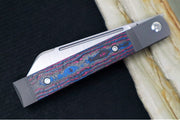 Jack Wolf Knives CamoCarbon Miami Feel Good Jack Flipper - CamoCarbon & Titanium Handle / Titanium Liners & Bolsters / CPM-S90V Steel - Northwest Knives