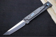 Reate Knives EXO Gravity Knife - Black PVD Titanium Handle & Black Micarta Inlay / Black PVD Finish / Tanto Blade / Elmax Steel - Northwest Knives