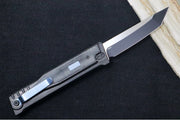 Reate Knives EXO Gravity Knife - Black PVD Titanium Handle & Black Micarta Inlay / Black PVD Finish / Tanto Blade / Elmax Steel - Northwest Knives