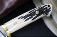 Bloodworth Custom Knives Fixed Blade - Bushcrafter - 154CM Stainless Steel Blade - Camel Bone Handle - Brown Leather Sheath - Northwest Knives