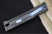 Reate Knives EXO Gravity Knife - Black PVD Titanium Handle & Black Micarta Inlay / Black PVD Finish / Drop Point Blade / Elmax Steel - Northwest Knives