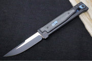 Reate Knives EXO Gravity Knife - Black PVD Titanium Handle & Black Micarta Inlay / Black PVD Finish / Drop Point Blade / Elmax Steel - Northwest Knives