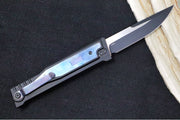 Reate Knives EXO Gravity Knife - Black PVD Titanium Handle & Flamed Titanium Inlay / Black PVD Finish / Drop Point Blade / Elmax Steel - Northwest Knives