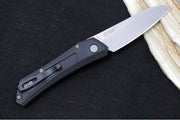 Pro Tech Oligarch Auto - Solid Black Anodized Aluminum Handle / Stonewashed Finish Spear Point Blade / CPM-Magnacut Steel DS101 - Northwest Knives
