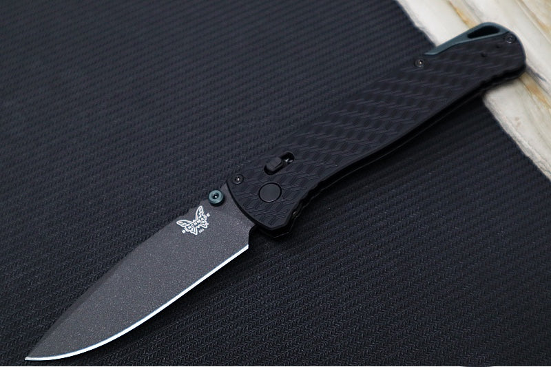 Benchmade 534BK Bugout Vapor - M390 Steel / Drop Point Blade / Black Cerakote Finish / Black Machined Patterned Anodized Aluminum Handle - Northwest Knives