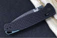 Benchmade 534BK Bugout Vapor - M390 Steel / Drop Point Blade / Black Cerakote Finish / Black Machined Patterned Anodized Aluminum Handle - Northwest Knives