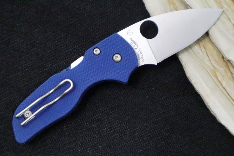 Spyderco Lil Native Compression Lock - Cobalt Blue G-10 / Satin CPM-SPY27 Blade C230GPCBL - Northwest Knives
