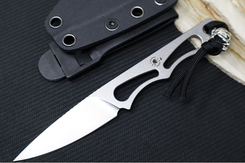 Spartan Blades Willow Fixed Blade - Stonewashed Blade / Elmax Stainless Steel / Black Kydex Sheath SBEU1SWKYBK - Northwest Knives
