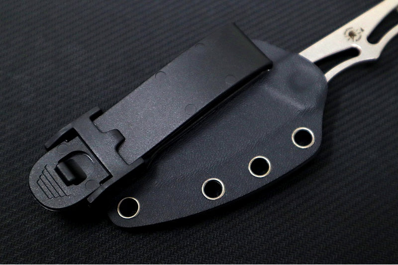Spartan Blades Willow Fixed Blade - Stonewashed Blade / Elmax Stainless Steel / Black Kydex Sheath SBEU1SWKYBK - Northwest Knives