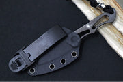 Spartan Blades Willow Fixed Blade - Black PVD Blade / Elmax Stainless Steel / Black Kydex Sheath SBEU1BKKYBK - Northwest Knives