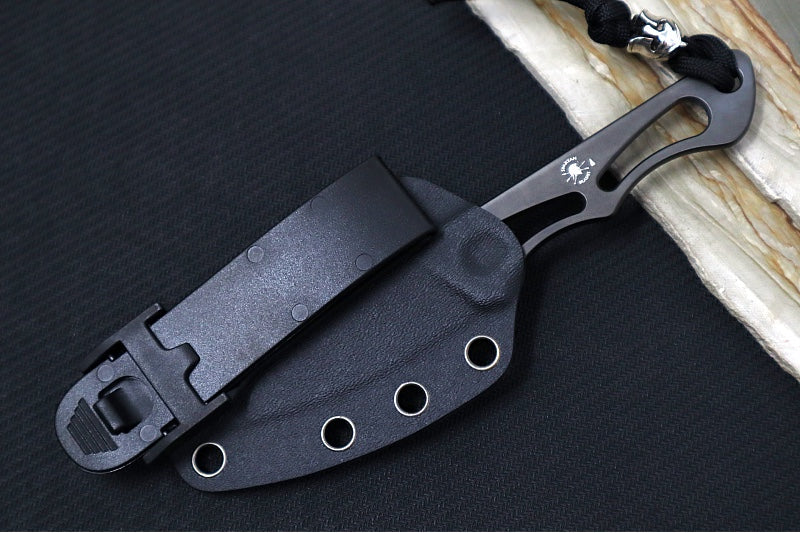Spartan Blades Willow Fixed Blade - Black PVD Blade / Elmax Stainless Steel / Black Kydex Sheath SBEU1BKKYBK - Northwest Knives