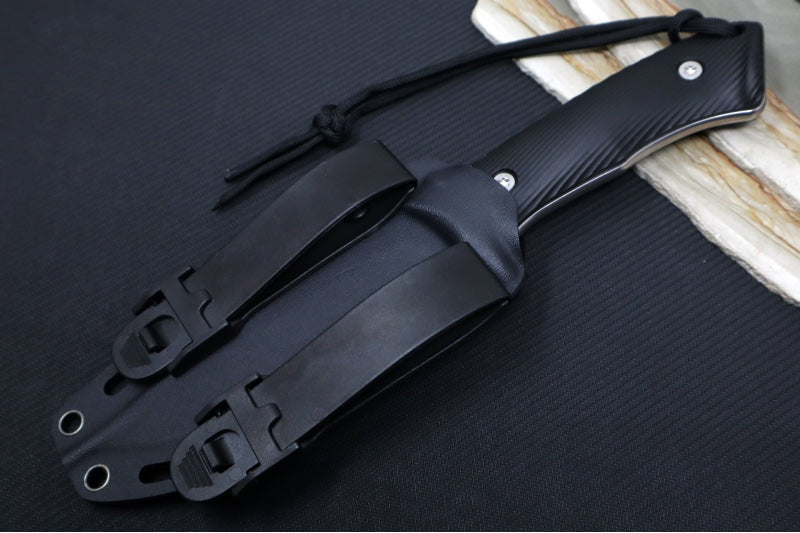 Spartan Blades Linden Fixed Blade - Stonewashed PVD Blade / Elmax Stainless Steel / Black Kydex Sheath SBEU2SWKYBK - Northwest Knives