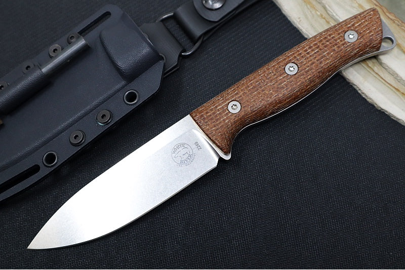 White River Ursus 45 Bushcrafter - Natural Burlap Micarta Handle / CPM-Magnacut Blade WRUR45-BNA-MAG - Northwest Knives