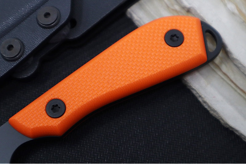 White River Knives Backpacker Pro - Orange G10 Handle / CPM-Magnacut Steel / Black IonBond Coating WRM1-TOR-CBI-MAG - Northwest Knives