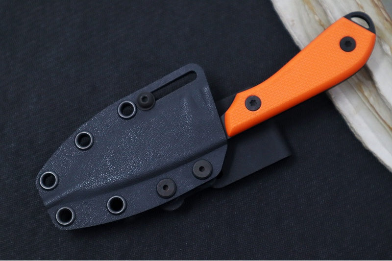 White River Knives Backpacker Pro - Orange G10 Handle / CPM-Magnacut Steel / Black IonBond Coating WRM1-TOR-CBI-MAG - Northwest Knives