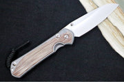 Chris Reeve Large Sebenza 31 Glass Blasted LEFT HAND - Insingo Blade / CPM-Magnacut Steel / Black Micarta Inlay L31-1227 - Northwest Knives