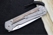 Chris Reeve Large Sebenza 31 Glass Blasted LEFT HAND - Insingo Blade / CPM-Magnacut Steel / Black Micarta Inlay L31-1227 - Northwest Knives