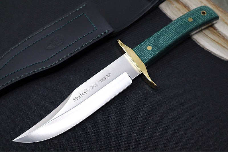 Muela Knives BW-CLASSIC-19G Fixed Blade - Green Jute Micarta Handle / X50CrMoV15 Stainless Blade / Leather Sheath - Northwest Knives