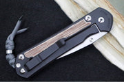Chris Reeve Knives Large Sebenza 31 NWK Exclusive - Drop Point Blade / CPM-Magnacut Steel / Armor Black Cerakote Handle & Natural Micarta Inlay / Charcoal Lanyard L31-1738 - Northwest Knives