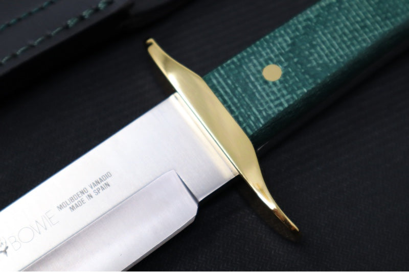 Muela Knives BW-CLASSIC-19G Fixed Blade - Green Jute Micarta Handle / X50CrMoV15 Stainless Blade / Leather Sheath - Northwest Knives