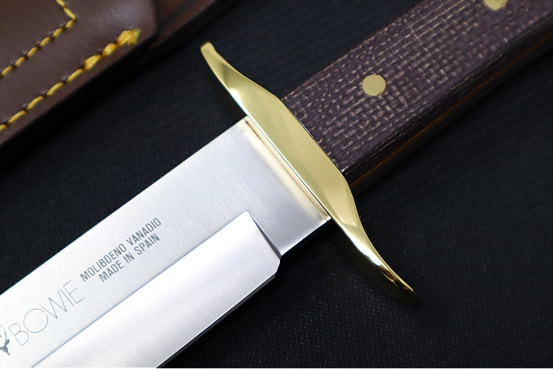 Muela Knives BW-CLASSIC-19M Fixed Blade - Brown Jute Micarta Handle / X50CrMoV15 Stainless Blade / Leather Sheath - Northwest Knives