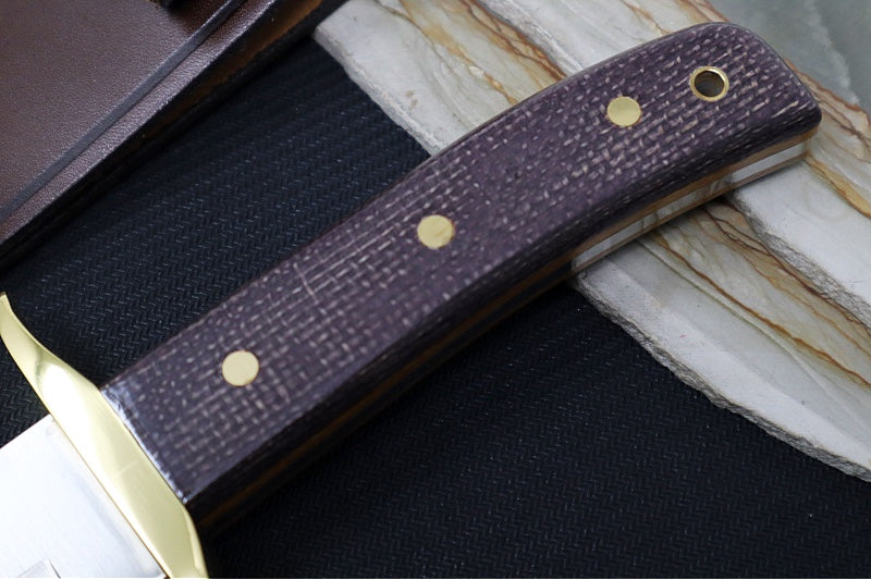 Muela Knives BW-CLASSIC-19M Fixed Blade - Brown Jute Micarta Handle / X50CrMoV15 Stainless Blade / Leather Sheath - Northwest Knives