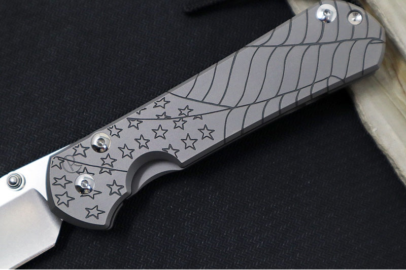 Chris Reeve Knives Large Sebenza 31 CGG "Forever Flag" - Drop Point Blade / Magnacut Steel / Titanium Handle L31-1690 - Northwest Knives