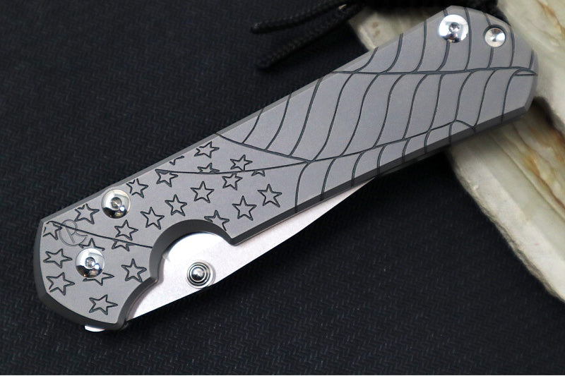 Chris Reeve Knives Large Sebenza 31 CGG "Forever Flag" - Drop Point Blade / Magnacut Steel / Titanium Handle L31-1690 - Northwest Knives