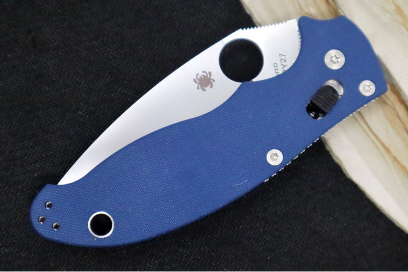 Spyderco Manix 2 - Cobalt Blue G-10 / Satin Blade / CPM-SPY27 Steel C101GPCBL2 - Northwest Knives