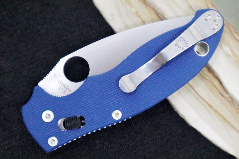 Spyderco Manix 2 - Cobalt Blue G-10 / Satin Blade / CPM-SPY27 Steel C101GPCBL2 - Northwest Knives