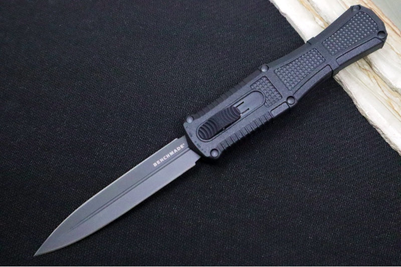 Benchmade 3370GY Claymore OTF - Dagger Blade / CPM-D2 Steel / Smoke Gray PVD Coating / Black Polymer Handle - Northwest Knives