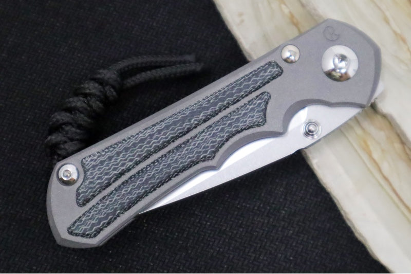 Chris Reeve Knives Small Inkosi LEFT HAND - Black Micarta Inlays / Drop Point Blade / CPM-Magnacut Steel SIN-1013