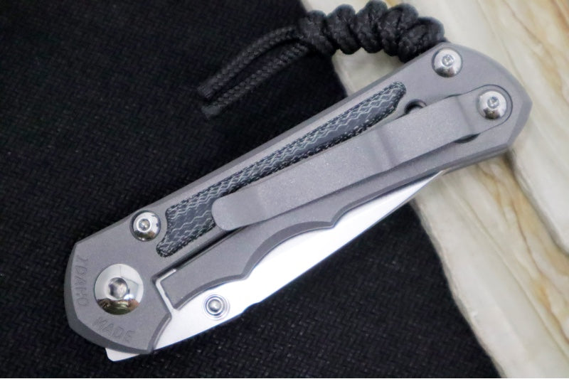 Chris Reeve Knives Small Inkosi LEFT HAND - Black Micarta Inlays / Drop Point Blade / CPM-Magnacut Steel SIN-1013