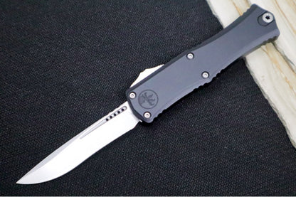 Microtech Mini Hera II OTF - Recurve Blade / Stonewash Finish / Black Anodized Aluminum Handle 1705M-10